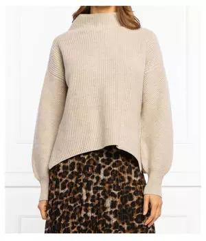 Свитер женский Dkny шерстяной с объемными рукавами, бежевый