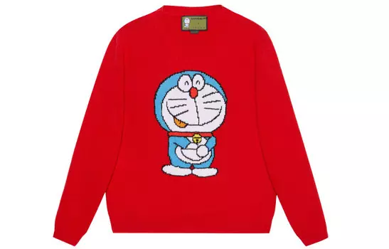 Свитер женский Doraemon x Gucci, красный