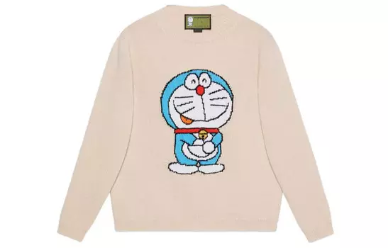 Свитер женский Doraemon x Gucci, слоновая кость