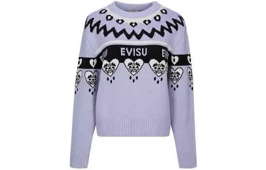 Свитер женский фиолетовый Evisu
