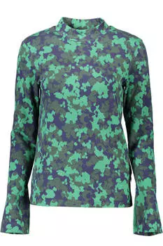 Свитер женский Gant из вискозы с принтом, зеленая