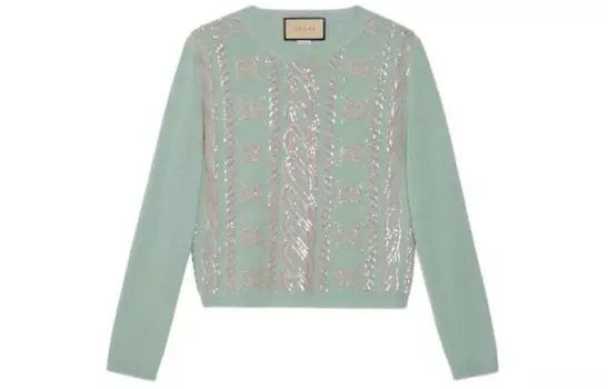 Свитер женский Gucci Cyan, бирюзовый