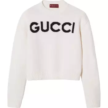 Свитер женский Gucci с логотипом, белый