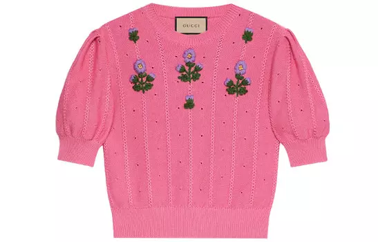 Свитер женский Gucci с рукавами реглан, розовый