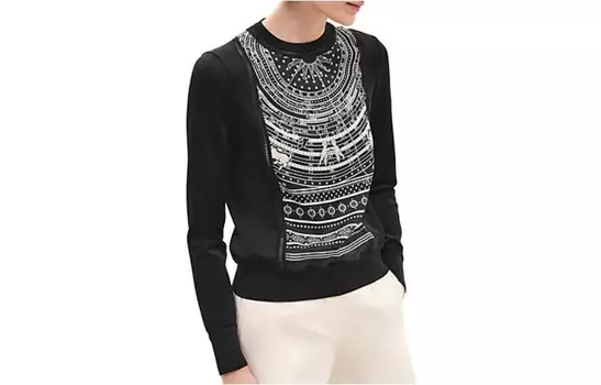 Свитер женский Hermes, черный / белый