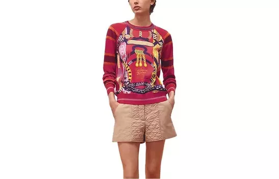 Свитер женский Hermes, красный