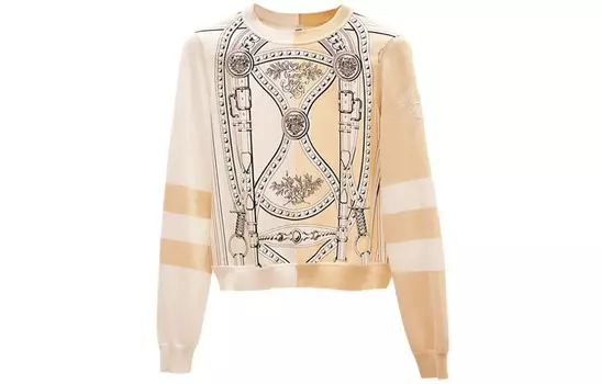 Свитер женский Hermes, молочно-белый