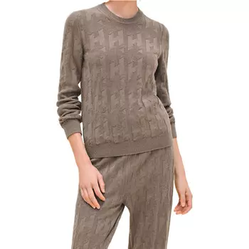 Свитер женский Hermes, серый / белый