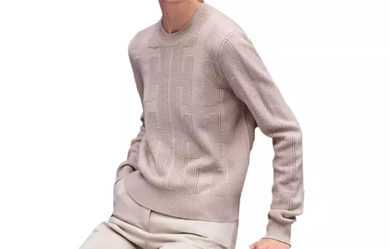 Свитер женский Hermes, серый / бежевый