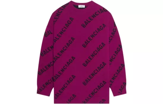 Свитер женский кашемировый Balenciaga, фиолетовый