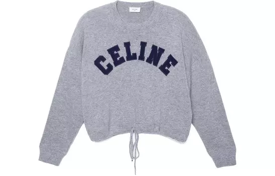 Свитер женский кашемировый Celine, дымчато-черный