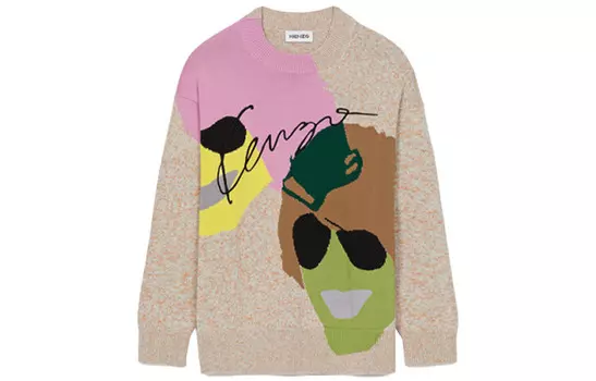 Свитер женский Kenzo кашемировый, светло-серый