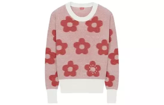 Свитер женский Kenzo, розовый / белый