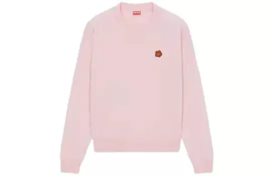 Свитер женский Kenzo с вышитым цветком, розовый