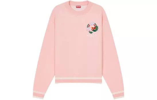 Свитер женский Kenzo с вышивкой, розовый