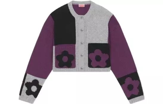 Свитер женский Kenzo, серый / фиолетовый