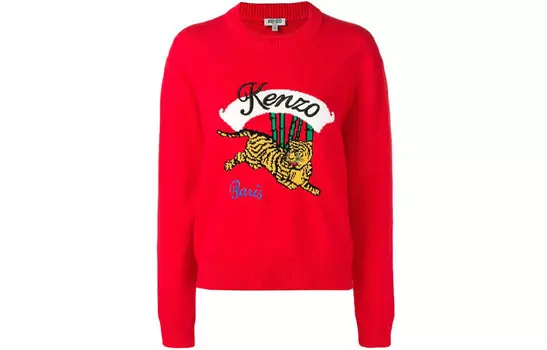 Свитер женский красный Kenzo