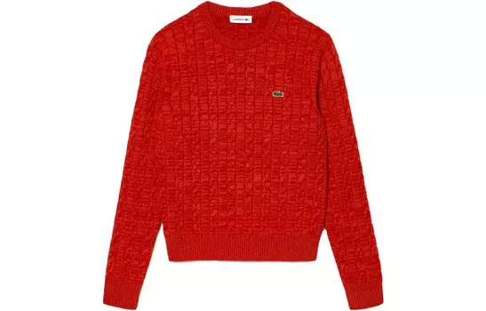Свитер женский красный Lacoste