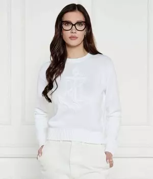 Свитер женский Lauren Ralph Lauren с якорем, белый