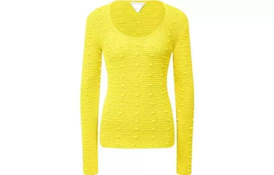 Свитер женский лимонный Bottega Veneta