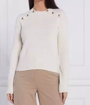 Свитер женский Liu Jo с декоративными пуговицами, бежевый