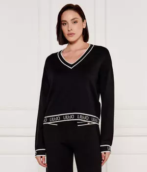 Свитер женский Liu Jo Sport с v-образным вырезом, черный