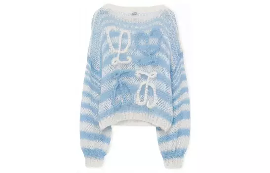 Свитер женский Loewe, синий / белый