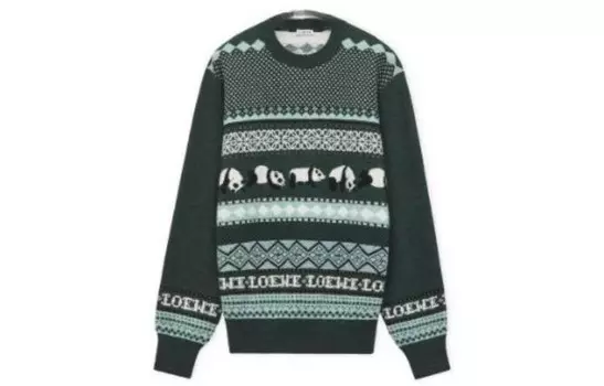 Свитер женский Loewe, темно-зеленый