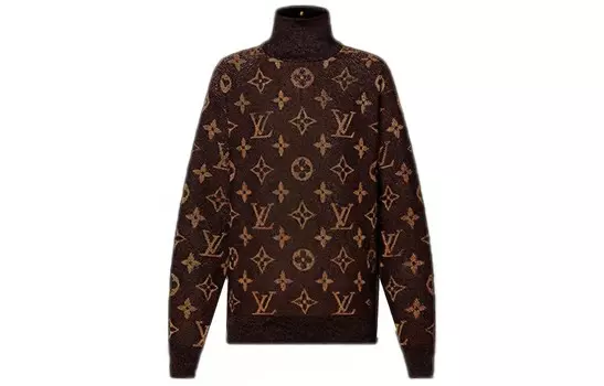 Свитер женский Louis Vuitton с высоким горлом, коричневый