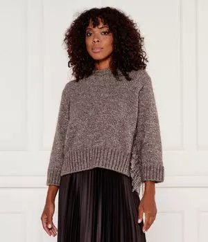 Свитер женский Marella Sport с бахромой, серый