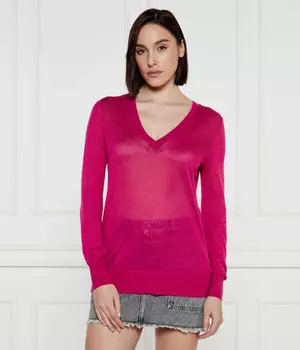 Свитер женский Michael Kors с добавлением шелка, фуксия