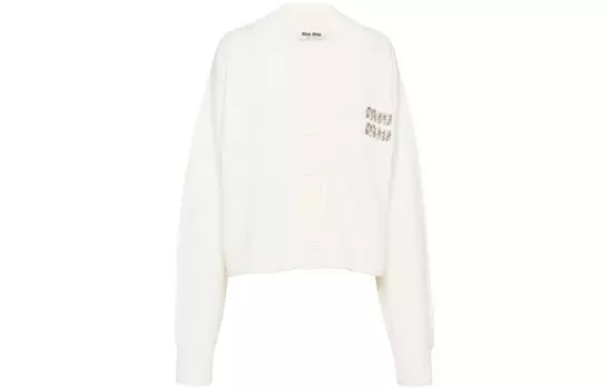 Свитер женский Miu Miu кашемировый, кремовый