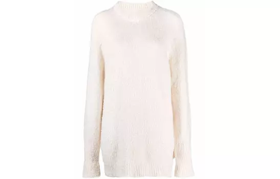Свитер женский Mm6 Maison Margiela удлиненный, белый