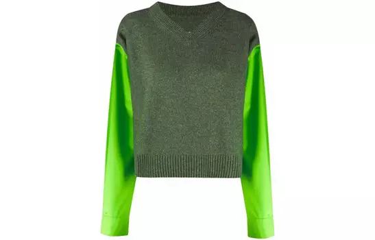 Свитер женский Mm6 Maison Margiela, зеленый / светло-зеленый