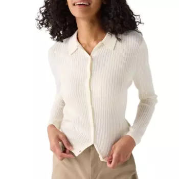 Свитер женский молочно-белый Uniqlo