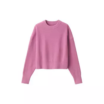 Свитер женский Muji короткий, светло-желтый