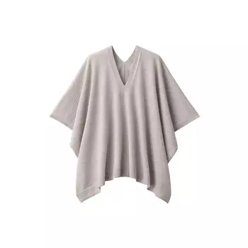 Свитер женский Muji с накидкой, черный