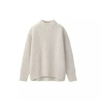 Свитер женский Muji широкого кроя, бежевый