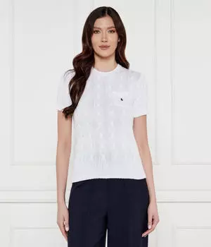 Свитер женский Polo Ralph Lauren с коротким рукавом, белый