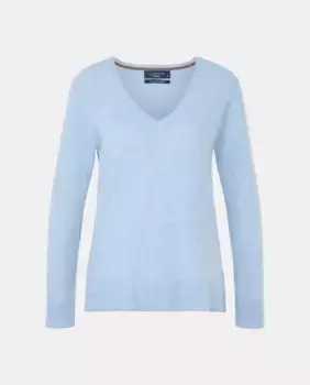 Свитер женский с кашемиром и налокотниками Lloyd's, голубой