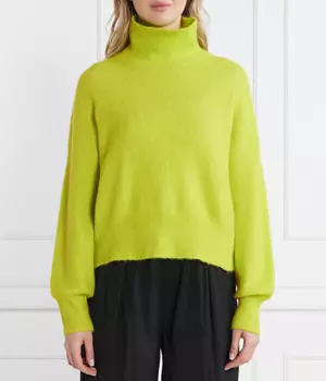 Свитер женский Samse Samse шерстяной с высоким горлом, зеленый