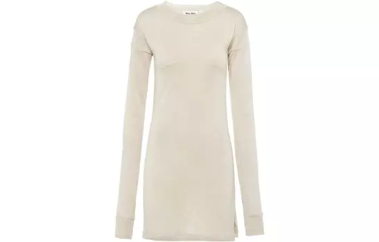 Свитер женский светло-хаки Miu Miu