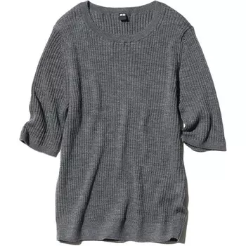 Свитер женский Uniqlo, свинцово-серый
