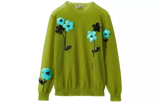 Свитер женский зеленый Miu Miu