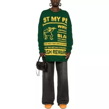 Свитер женский зеленый Mm6 Maison Margiela