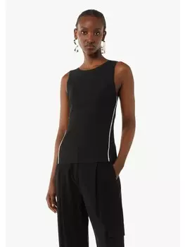 Свитер-жилет comma Strickpullunder keine rmellnge, черный