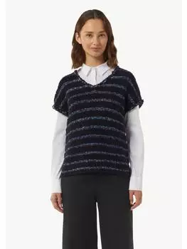 Свитер-жилет comma Strickpullunder keine rmellnge, синий