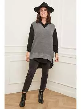 Свитер-жилет Curvy Lady, серый