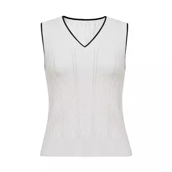 Свитер-жилет Deep Breath с цветными блоками и V-образным вырезом, черный