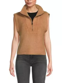 Свитер-жилет Enid на четверть молнии Rd Style, цвет Camel